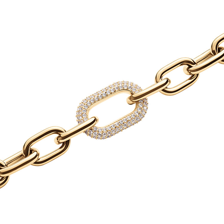 Crystal Link Bracelet Gold DW00400590
